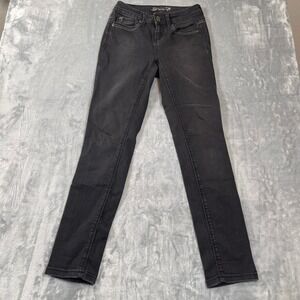 Seven7 Jeans Women's Size 2 Curvy Skinny Faded Black Rhinestone Pocket RN109890